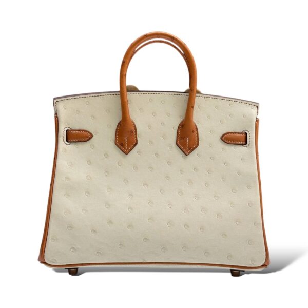 Hermes Birkin 25 SO Beton/Cognac Ostrich RGHW - Image 4