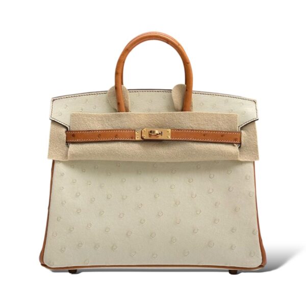 Hermes Birkin 25 SO Beton/Cognac Ostrich RGHW