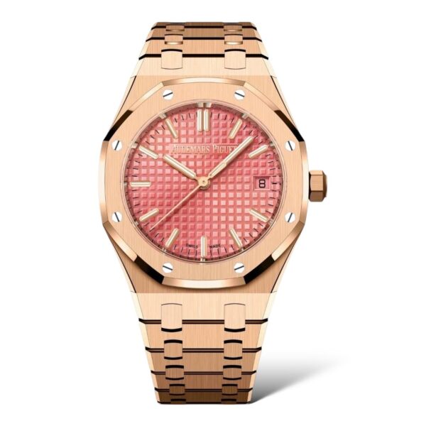 Audemars Piguet Royal Oak 77450OR.OO.1361OR.01 Self Winding 34mm Pink Rose Gold Pink Dial