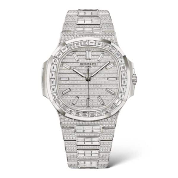 Patek Philippe Nautilus 41mm 5811/1460G-001 White Gold Diamond Paved Self-Winding