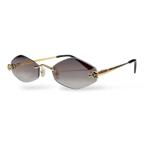 Panthère de Cartier Smooth Golden-Finish Sunglasses - Image 2