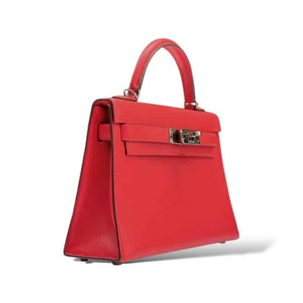 Hermes Mini Kelly Rouge Casaque Epsom PHW - Image 2