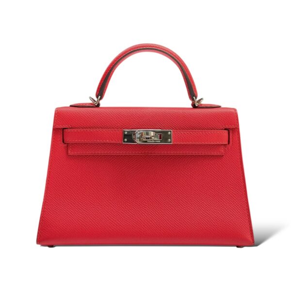 Hermes Mini Kelly Rouge Casaque Epsom PHW