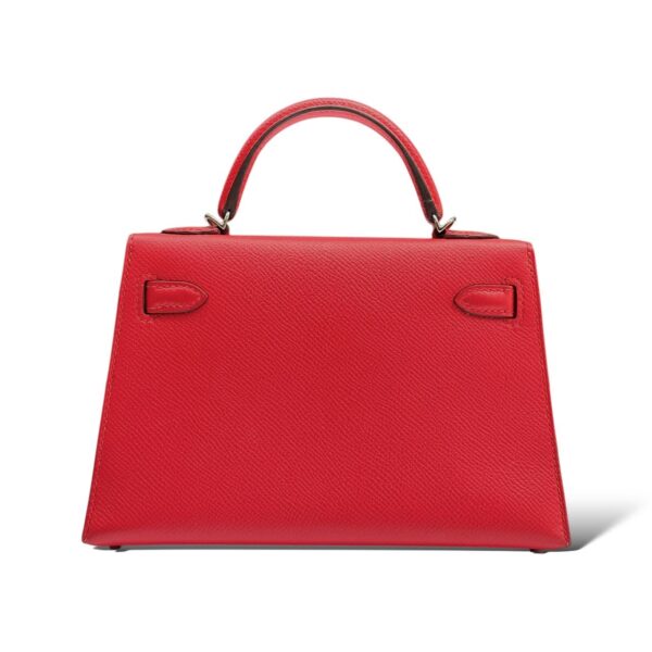 Hermes Mini Kelly Rouge Casaque Epsom PHW - Image 4