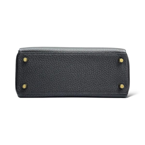 Hermes Kelly 25 Black Togo/Lizard Touch GHW - Image 6