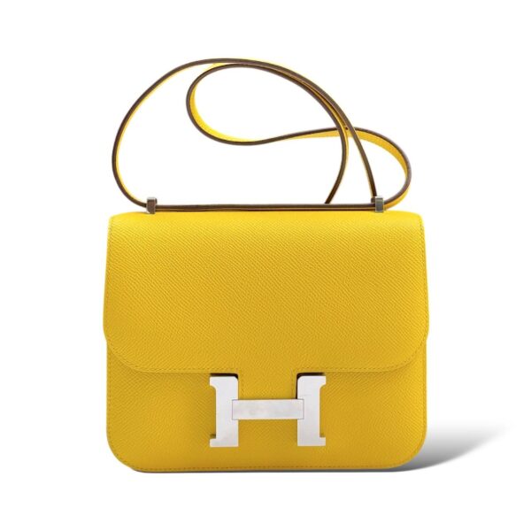 Hermes Constance 18 Jaune de Naples Epsom PHW