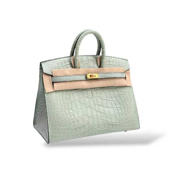 Hermes Birkin 20 Vert D'eau Croco GHW - Image 2