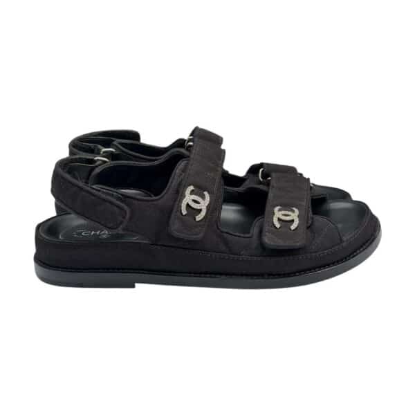CHANEL Dad Sandals Black 37 EU - Image 3
