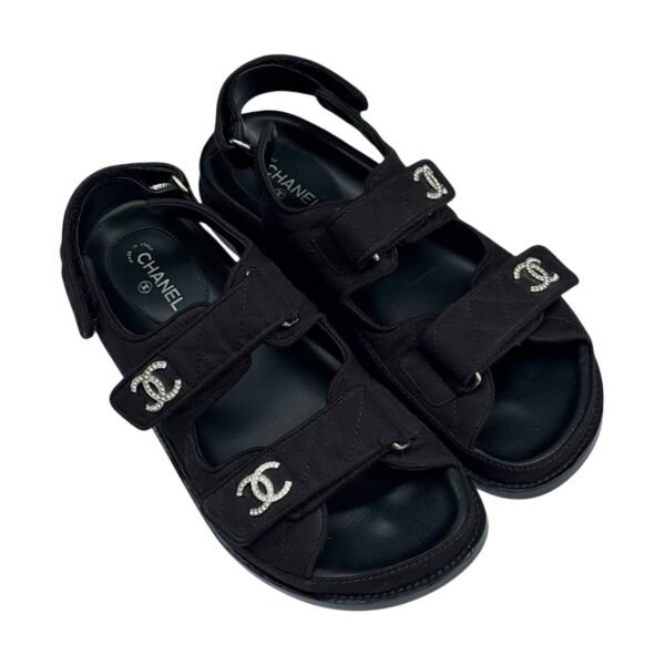 CHANEL Dad Sandals Black 37 EU - Image 2