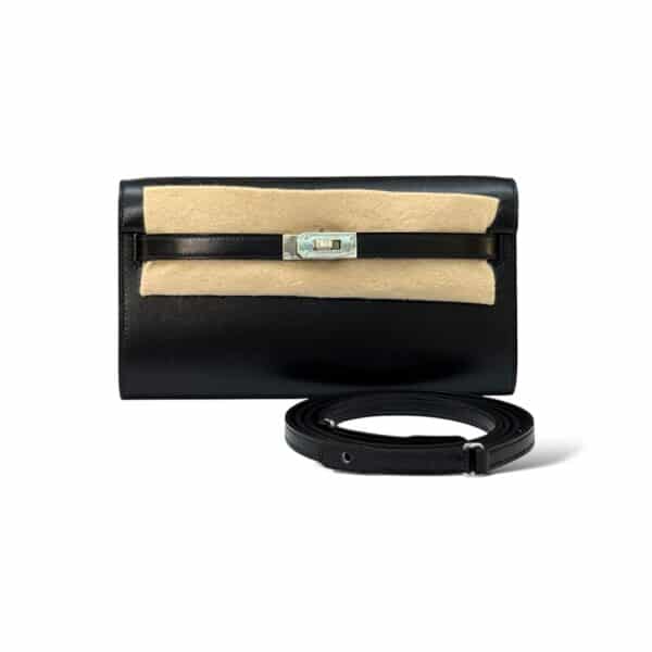 Hermes Kelly To Go Black Box Leather PHW