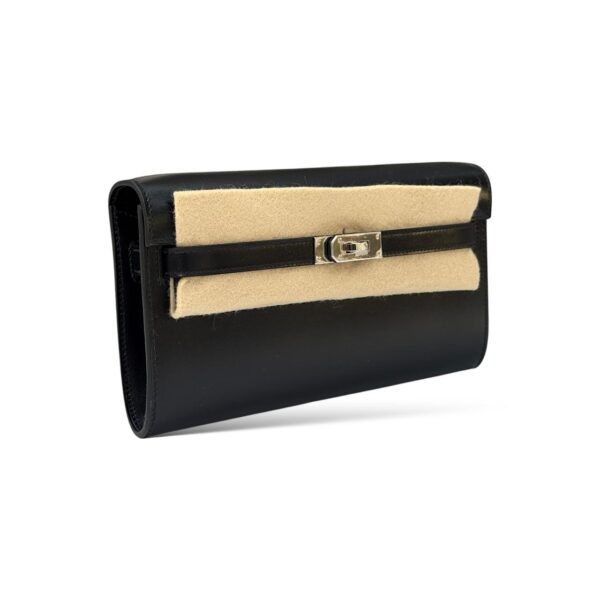 Hermes Kelly To Go Black Box Leather PHW - Image 3