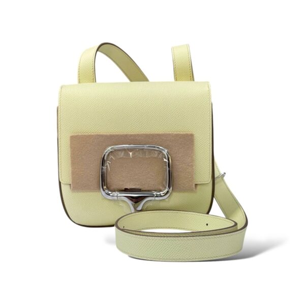 Hermes Della Cavalleria Mini Jaune Milton Epsom PHW