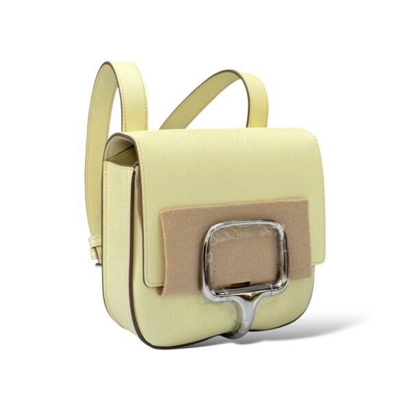 Hermes Della Cavalleria Mini Jaune Milton Epsom PHW - Image 3
